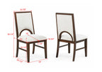 2210T-6PC 6 pc Hamil dark brown finish wood parquet design dining table set trestle base