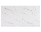 2222T-WH 7 pc Tanner black finish wood and white faux marble top dining table set
