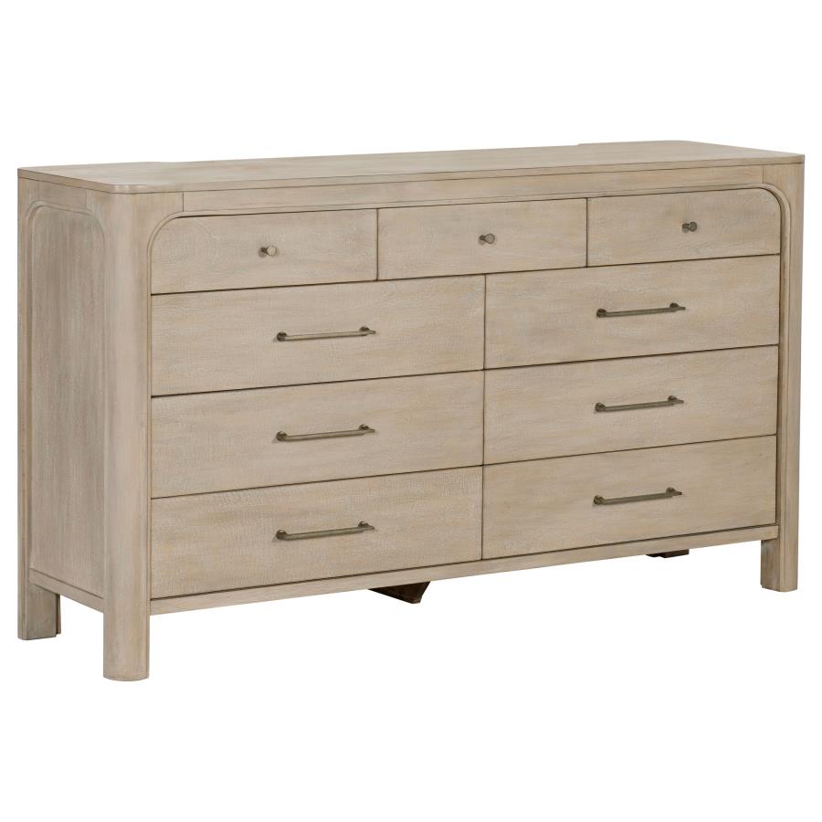 Solano 9-Drawer Bedroom Dresser Weathered Mango – 222523