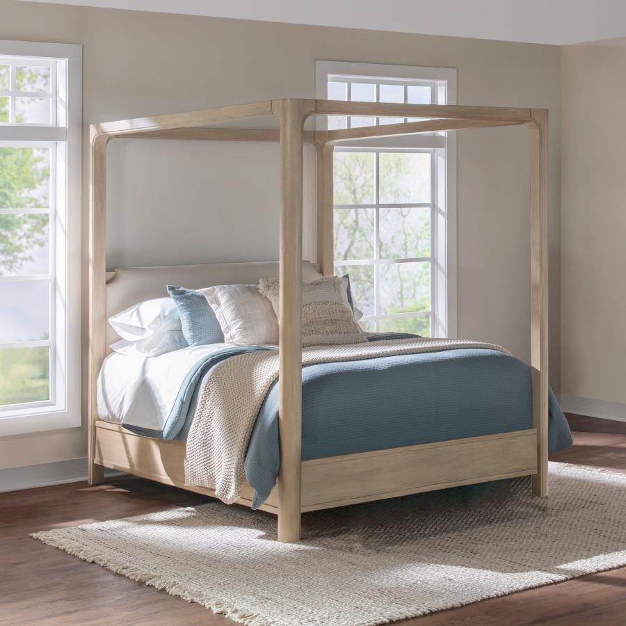 Solano 85-inch Queen Canopy Bed Weathered Mango – 222520Q