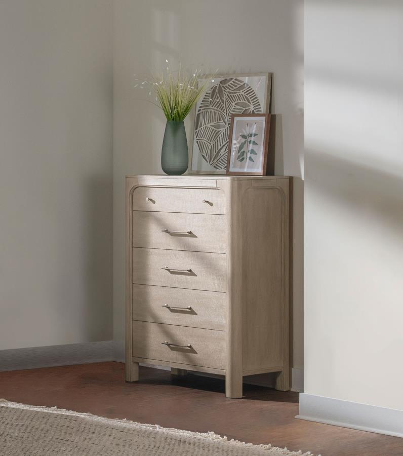 Solano 5-Drawer Bedroom Tall Chest Weathered Mango – 222525