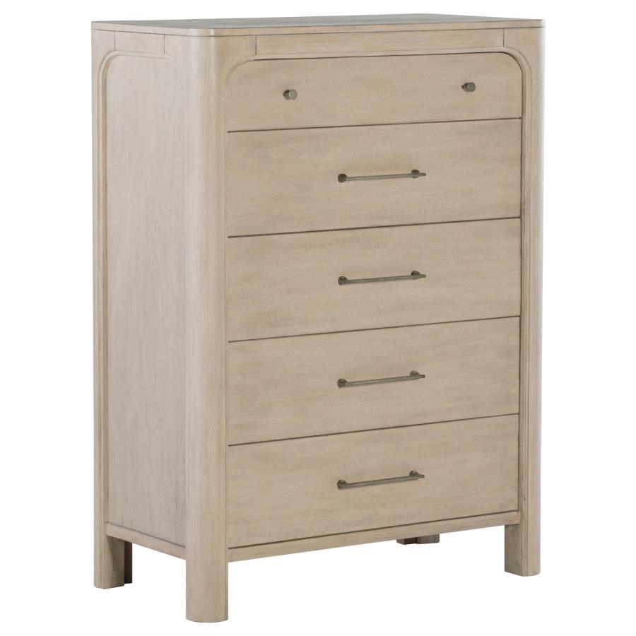 Solano 5-Drawer Bedroom Tall Chest Weathered Mango – 222525