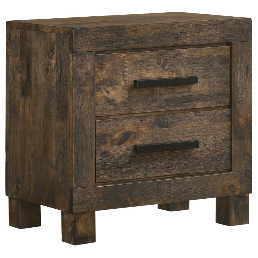 Woodmont Rustic Golden Brown 2-Drawer Nightstand – 222632
