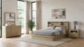 Light Oak 4-Piece Queen Bedroom Set with Bookcase Headboard – 222650Q-S4