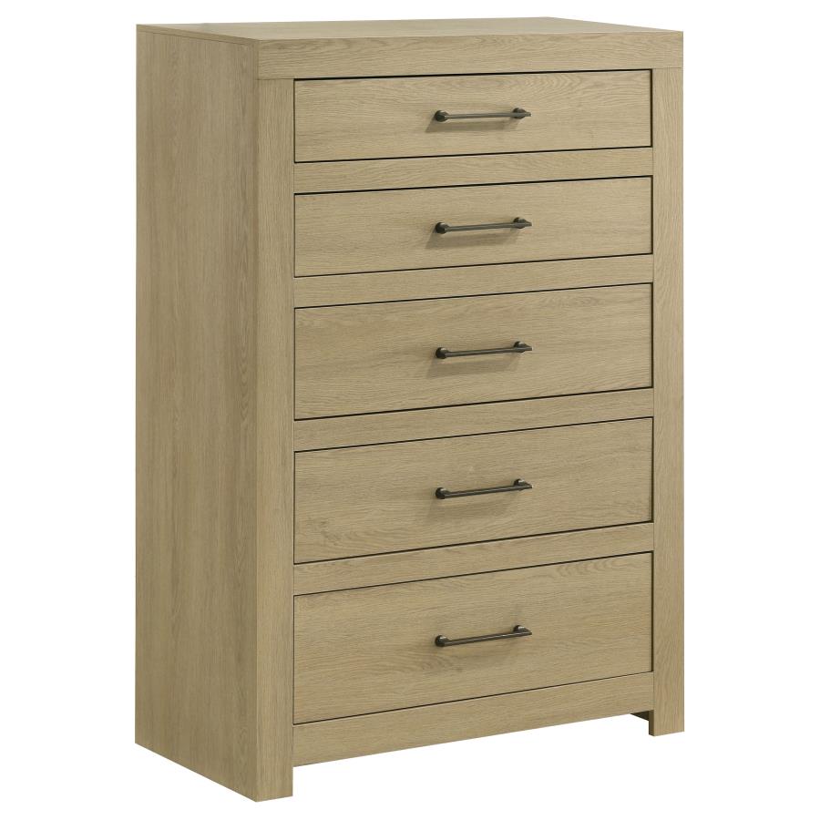 Hendricks 5-Drawer Bedroom Chest of Drawers Light Oak – 222655