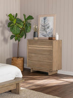 Stillwater Weathered Oak Finish Wood 4-Drawer Live-Edge Chest – 222805