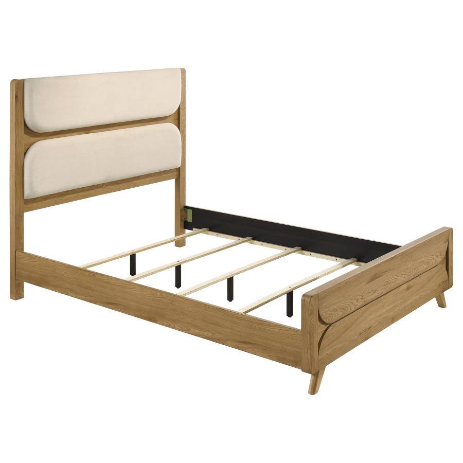 Bennett Light Oak Mid-Century Modern 4-Piece Queen Bedroom Set – 222901Q-S4