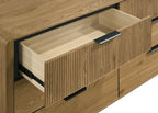 Bennett Light Oak Mid-Century Modern 4-Piece Queen Bedroom Set – 222901Q-S4