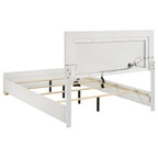 222931Q-S4 Marceline 4-Piece Modern White & Gold Queen Bedroom Set with LED Lighting