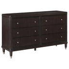 Coaster 223062  Emberlyn brown finish wood 2 drawer nightstand tapered legs