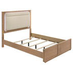 Leanne 4-Piece Light Oak Queen Bedroom Set with LED Lighted Headboard – 223131Q-S4