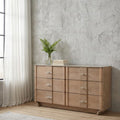 Leanne 6-Drawer Sintered Stone Top Dresser Light Oak – 223133