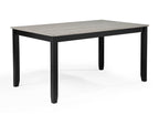 2231SET-LG 6 pc Lester two tone light grey wood finish dining table set with bench