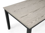 2231SET-LG 6 pc Lester two tone light grey wood finish dining table set with bench