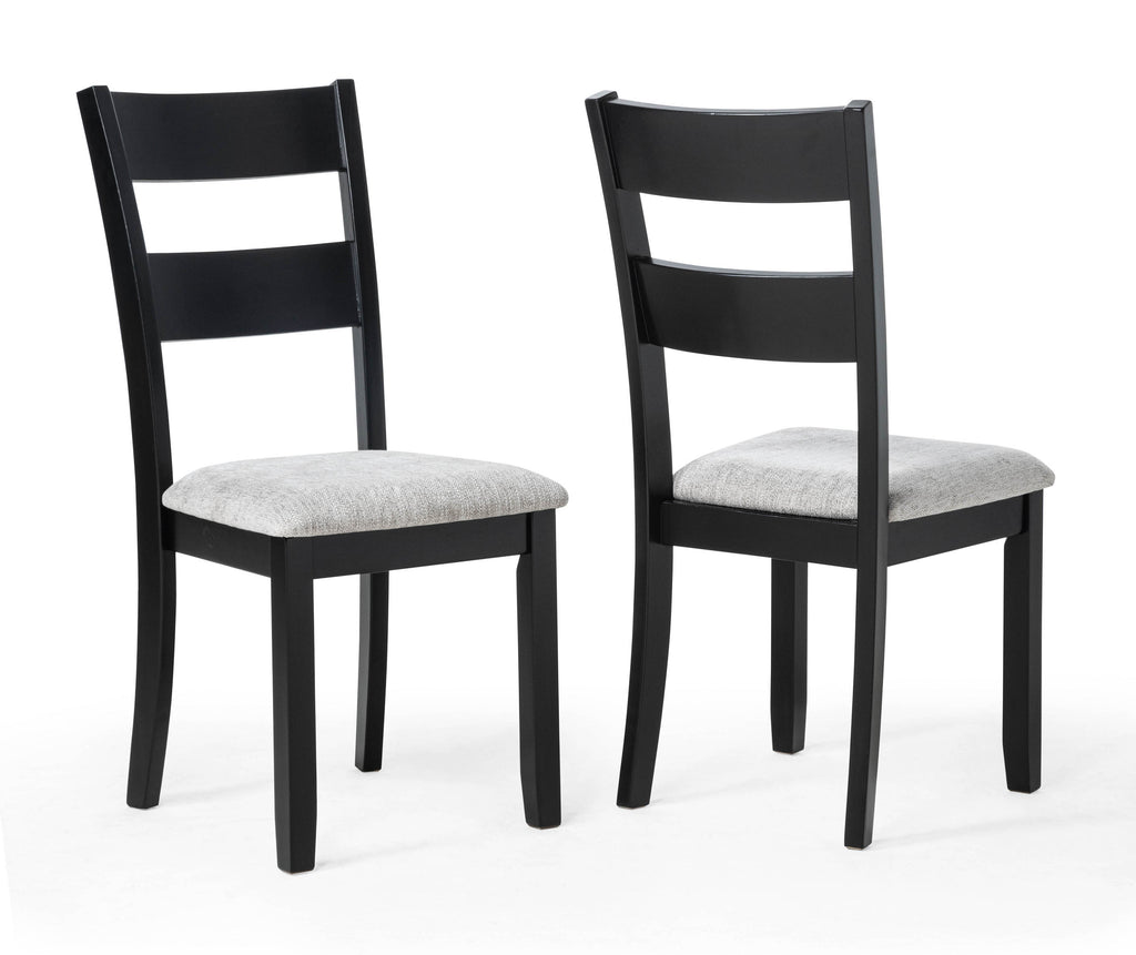 2231SET-LG 6 pc Lester two tone light grey wood finish dining table set with bench