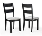 2231SET-LG 6 pc Lester two tone light grey wood finish dining table set with bench
