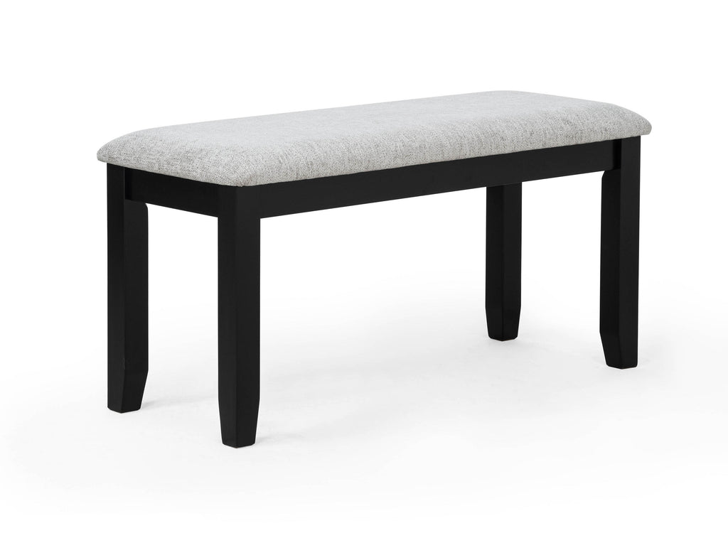 2231SET-LG 6 pc Lester two tone light grey wood finish dining table set with bench