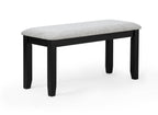 2231SET-LG 6 pc Lester two tone light grey wood finish dining table set with bench