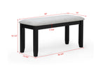 2231SET-LG 6 pc Lester two tone light grey wood finish dining table set with bench