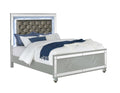 Coaster 223211Q Rosdorf park lavallee gunnison silver metallic finish wood and metallic leatherette headboard queen bed