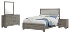 Coaster 223341Q-S4 4 pc Wright brown oak finish wood tan fabric queen bedroom set
