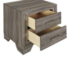 Coaster 223341Q-S4 4 pc Wright brown oak finish wood tan fabric queen bedroom set