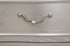 Coaster 223391Q-S4 4 pc Evengeline silver oak finish wood ivory fabric LED headboard queen bed set