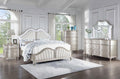 Coaster 223391Q-S4 4 pc Evengeline silver oak finish wood ivory fabric LED headboard queen bed set