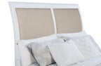 Coaster 223471Q-S4 4 pc Bexhill white finish wood natural raffia wrapped accents queen bedroom set
