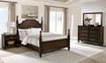 Coaster 223631Q-S4 4 pc Andover dark oak finish wood traditional poster queen bedroom set