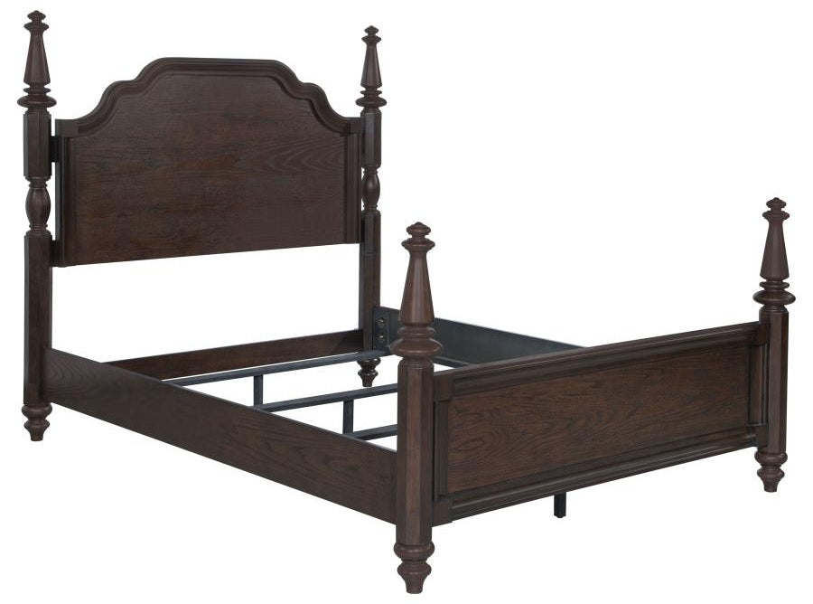 Coaster 223631Q-S4 4 pc Andover dark oak finish wood traditional poster queen bedroom set
