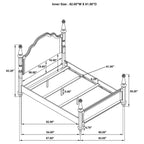 Coaster 223631Q-S4 4 pc Andover dark oak finish wood traditional poster queen bedroom set