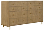 Coaster 224300Q 4 pc Arini sand wash finish wood grey natural cane headboard queen bedroom set