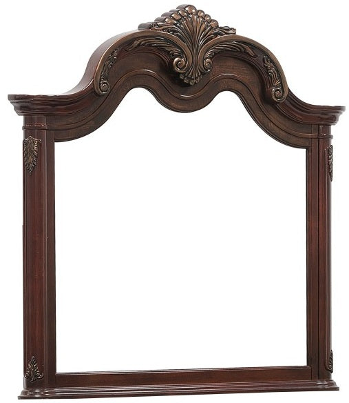 Homelegance 2243SL-4PC 4 pc deryn park ii cherry finish wood carved accents bedroom set