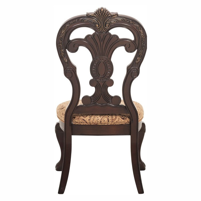 Homelegance 2243-114 7 pc deryn park cherry finish wood double pedestal dining table set