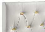 Coaster 224401Q Mercer 41 kendall glossy white finish wood queen bed with tufted upholstered headboard