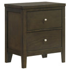 Coaster 224421Q-S4 4 pc Wilkes dark cocoa finish wood brown fabric headboard queen bedroom set