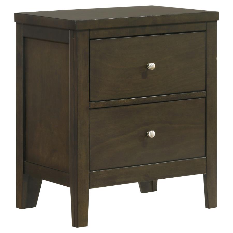 Coaster 224421Q-S4 4 pc Wilkes dark cocoa finish wood brown fabric headboard queen bedroom set