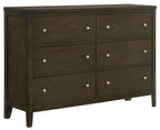 Coaster 224421Q-S4 4 pc Wilkes dark cocoa finish wood brown fabric headboard queen bedroom set
