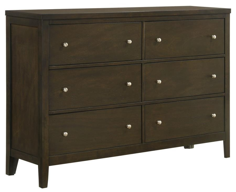 Coaster 224421Q-S4 4 pc Wilkes dark cocoa finish wood brown fabric headboard queen bedroom set