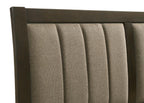 Coaster 224421Q-S4 4 pc Wilkes dark cocoa finish wood brown fabric headboard queen bedroom set