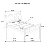Coaster 224421Q-S4 4 pc Wilkes dark cocoa finish wood brown fabric headboard queen bedroom set