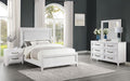 Coaster 224841Q-S4 4 pc Marielle distressed white finish wood queen bedroom set LED lighting