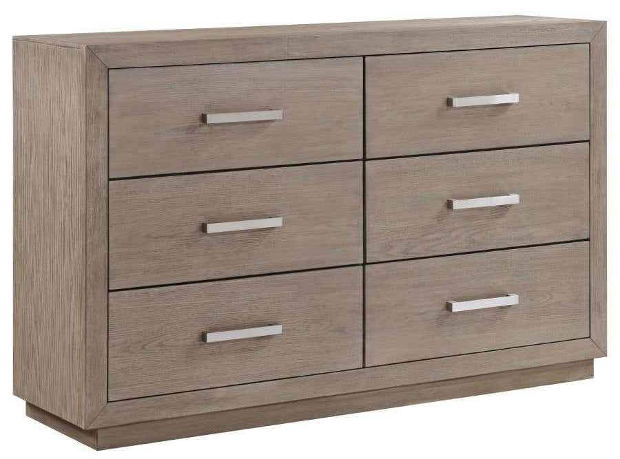 Coaster 224850Q-S4 4 pc Kenora barley brown finish wood beige fabric LED accent headboard queen bedroom set