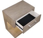 Coaster 224850Q-S4 4 pc Kenora barley brown finish wood beige fabric LED accent headboard queen bedroom set