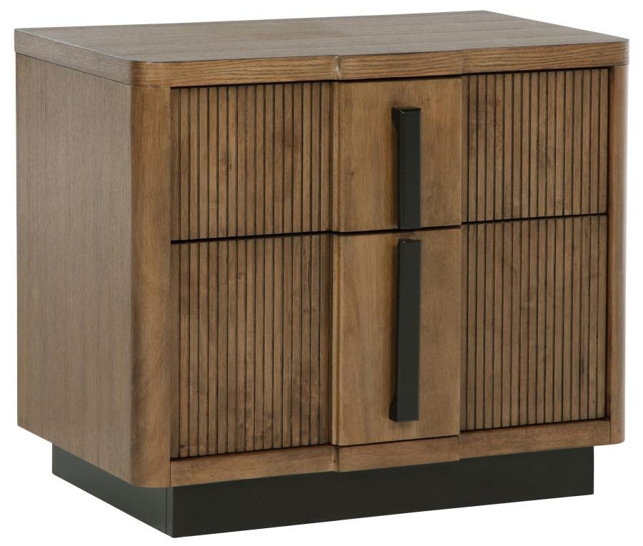 Coaster 224900Q-S4 4 pc Terrace ash brown finish wood reeded design fronts queen headboard bedroom set