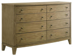 Coaster 224921Q-S4 4 pc Granada natural pine finish wood cream fabric headboard queen bedroom set