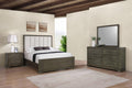 Coaster 224930Q-S4 4 pc Gran park dark cocoa finish wood transitional queen bedroom set padded headboard