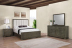 Coaster 224930Q-S4 4 pc Gran park dark cocoa finish wood transitional queen bedroom set padded headboard