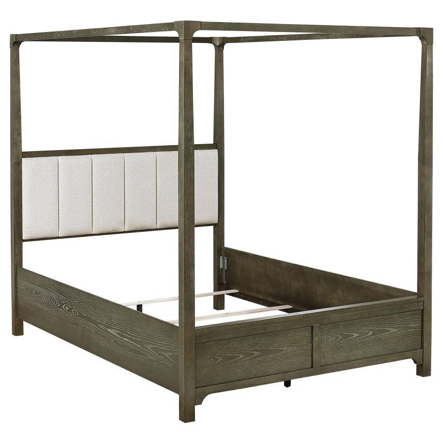 Coaster 224931Q-S4 4 pc Gran park dark cocoa finish wood transitional canopy poster queen bedroom set